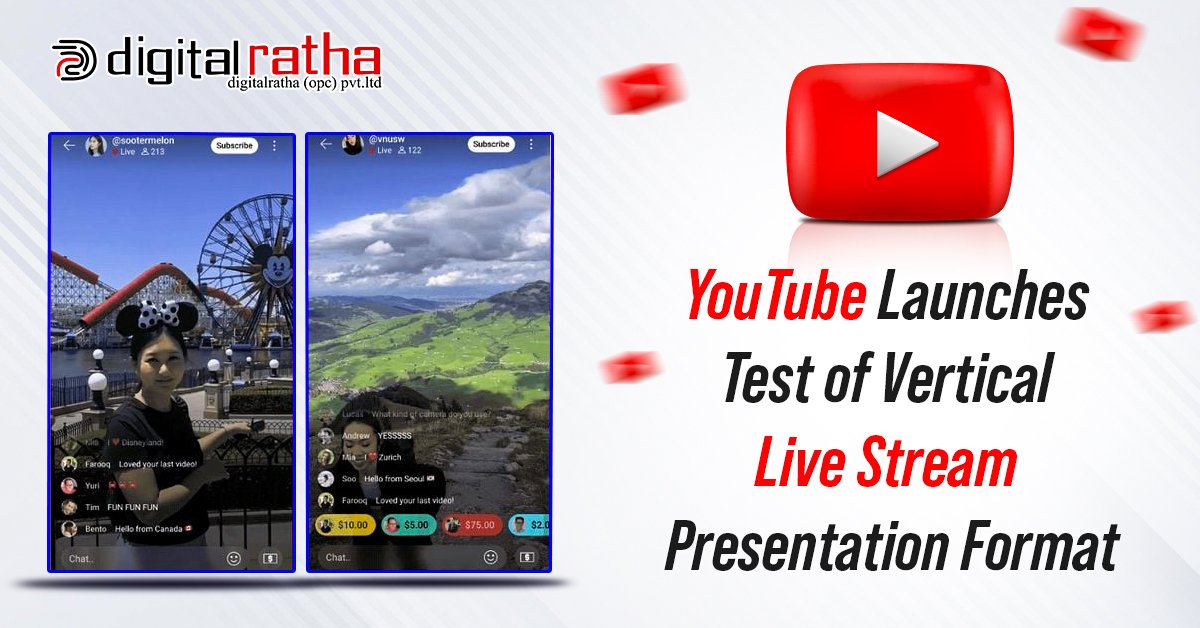 YouTube Launches Test of Vertical Live Stream Presentation Format